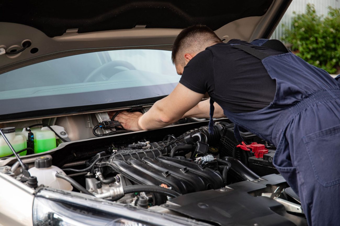A certified technician at work